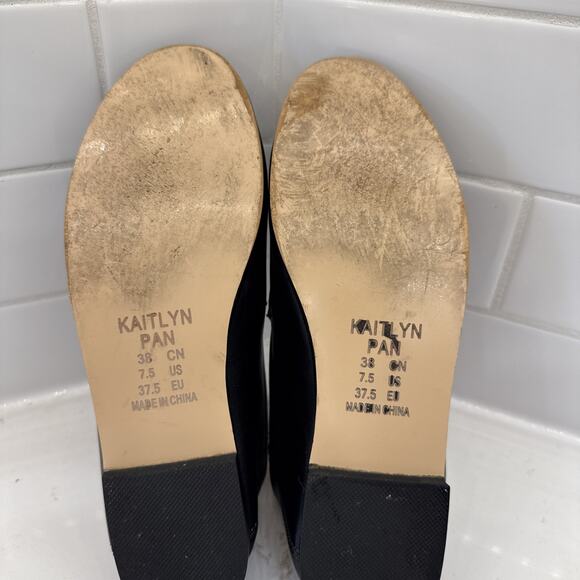 Kaitlyn Pan Tanya Buckled Two Way Loafer Black Sz 7.5 - Picture 6 of 8